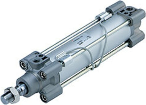 C96S(D), Silownik ISO 15552, dwustronnego dzialania, z jedno- _obustronnym tloczyskiem, z amortyzacja pneumatyczna i elastyczna